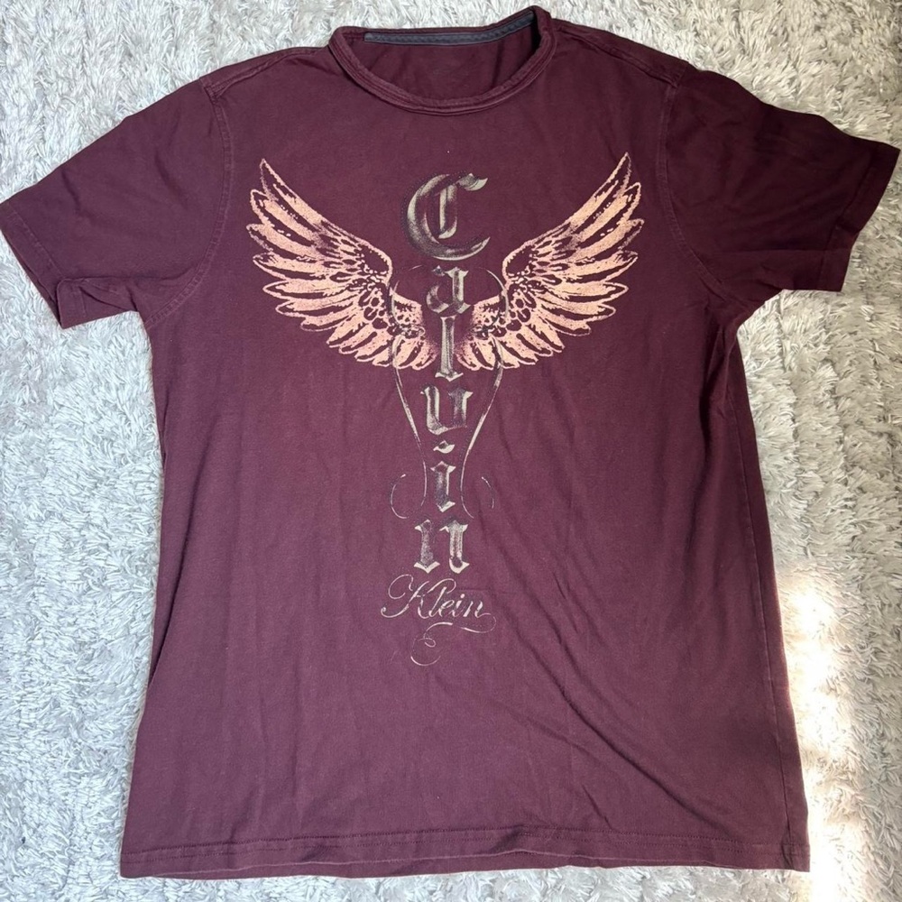 rare y2k calvin klein affliction style tee